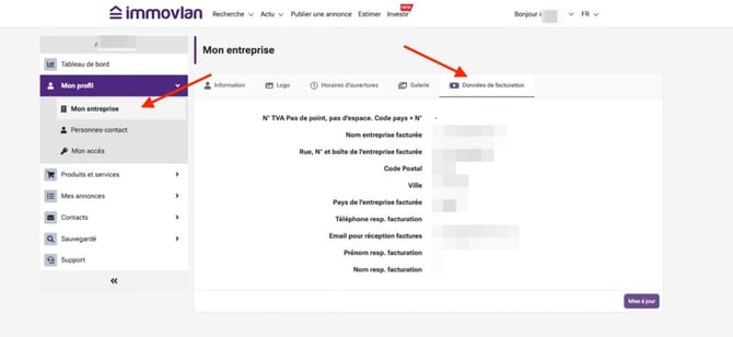 modif données facturation 2